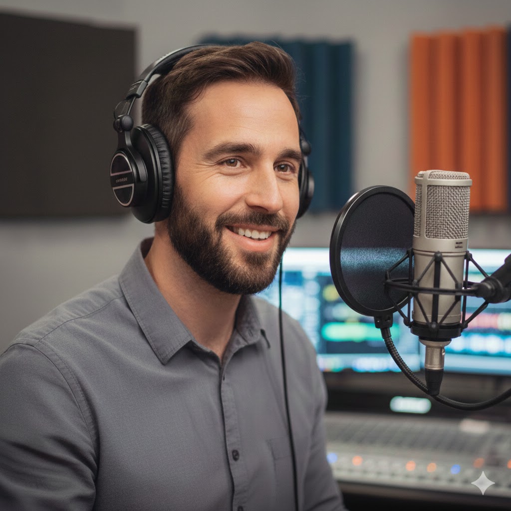 Voix off masculine pour message de répondeur téléphonique professionnel